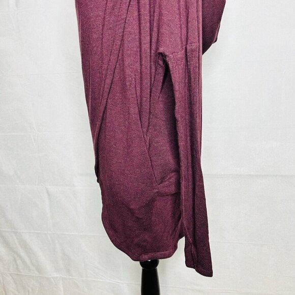 Athleta Purana Wrap Hooded Relaxed Drape Neck Sweatshirt Spiced Cabernet Sz XXS - Picture 6 of 9